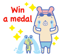 Swimming lovely bear 2 ( English ) sticker #5627574