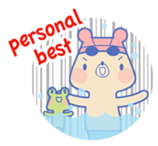 Swimming lovely bear 2 ( English ) sticker #5627575