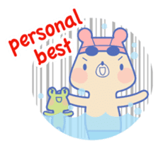 Swimming lovely bear 2 ( English ) sticker #5627575