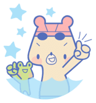 Swimming lovely bear 2 ( English ) sticker #5627577