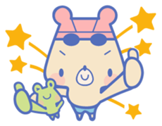 Swimming lovely bear 2 ( English ) sticker #5627578