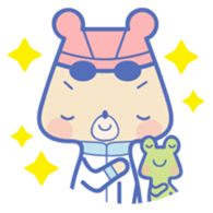 Swimming lovely bear 2 ( English ) sticker #5627579