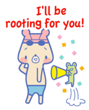 Swimming lovely bear 2 ( English ) sticker #5627580