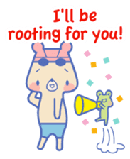 Swimming lovely bear 2 ( English ) sticker #5627580