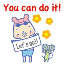 Swimming lovely bear 2 ( English ) sticker #5627581