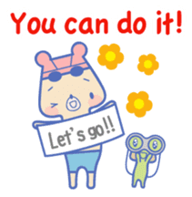 Swimming lovely bear 2 ( English ) sticker #5627581