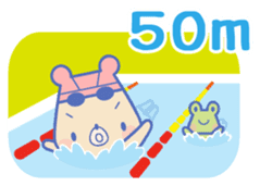 Swimming lovely bear 2 ( English ) sticker #5627584