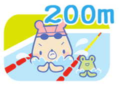 Swimming lovely bear 2 ( English ) sticker #5627586