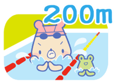 Swimming lovely bear 2 ( English ) sticker #5627586