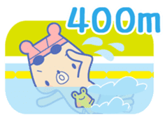 Swimming lovely bear 2 ( English ) sticker #5627587