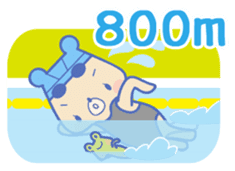 Swimming lovely bear 2 ( English ) sticker #5627588