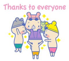 Swimming lovely bear 2 ( English ) sticker #5627590