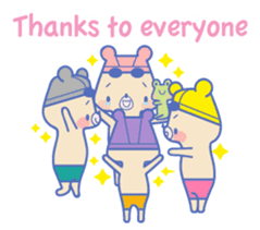 Swimming lovely bear 2 ( English ) sticker #5627590