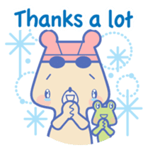Swimming lovely bear 2 ( English ) sticker #5627591