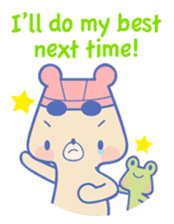Swimming lovely bear 2 ( English ) sticker #5627593