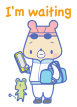 Swimming lovely bear 2 ( English ) sticker #5627595