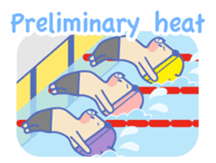 Swimming lovely bear 2 ( English ) sticker #5627596