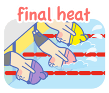 Swimming lovely bear 2 ( English ) sticker #5627597