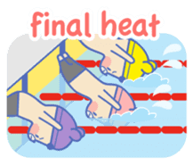 Swimming lovely bear 2 ( English ) sticker #5627597