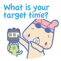 Swimming lovely bear 2 ( English ) sticker #5627599