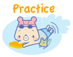 Swimming lovely bear 2 ( English ) sticker #5627602
