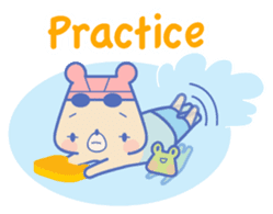 Swimming lovely bear 2 ( English ) sticker #5627602