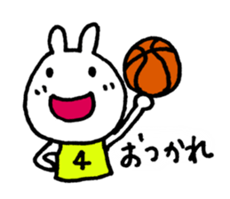 Basketball rabbits sticker #5628268