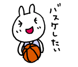 Basketball rabbits sticker #5628282