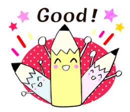 Pencil boys talk in english sticker #5629005