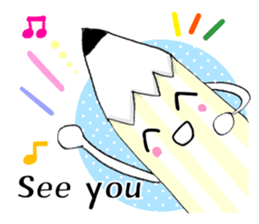 Pencil boys talk in english sticker #5629024