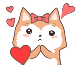 Sora Laid Back Japanese Dog sticker #5629410