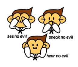 yawara monkey monkey sticker #5630002