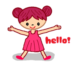 Girl of cheerful redhead. sticker #5630004