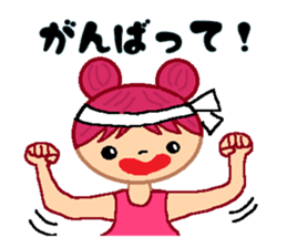 Girl of cheerful redhead. sticker #5630007