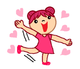 Girl of cheerful redhead. sticker #5630009