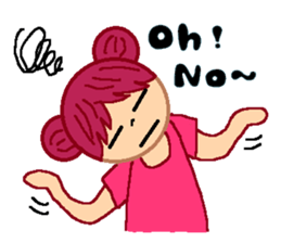 Girl of cheerful redhead. sticker #5630013