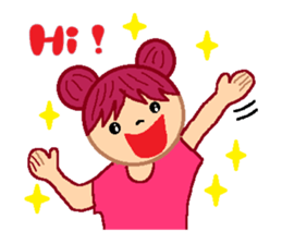 Girl of cheerful redhead. sticker #5630015