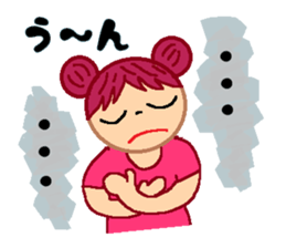 Girl of cheerful redhead. sticker #5630017