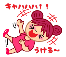 Girl of cheerful redhead. sticker #5630018