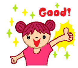 Girl of cheerful redhead. sticker #5630019