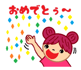 Girl of cheerful redhead. sticker #5630023