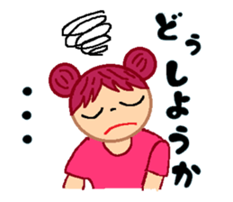 Girl of cheerful redhead. sticker #5630026