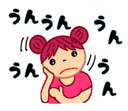 Girl of cheerful redhead. sticker #5630031