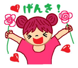 Girl of cheerful redhead. sticker #5630033