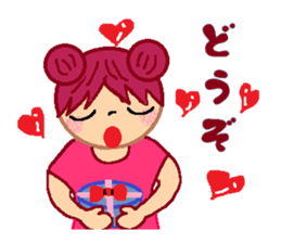 Girl of cheerful redhead. sticker #5630036