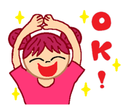 Girl of cheerful redhead. sticker #5630038