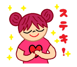 Girl of cheerful redhead. sticker #5630041