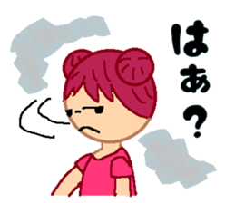 Girl of cheerful redhead. sticker #5630043