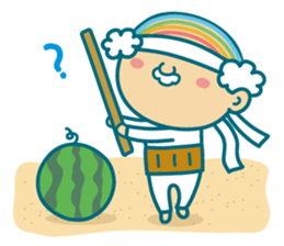 Summer of uncle of the iridescent hair sticker #5630051