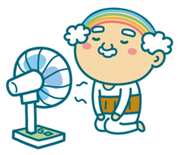 Summer of uncle of the iridescent hair sticker #5630061